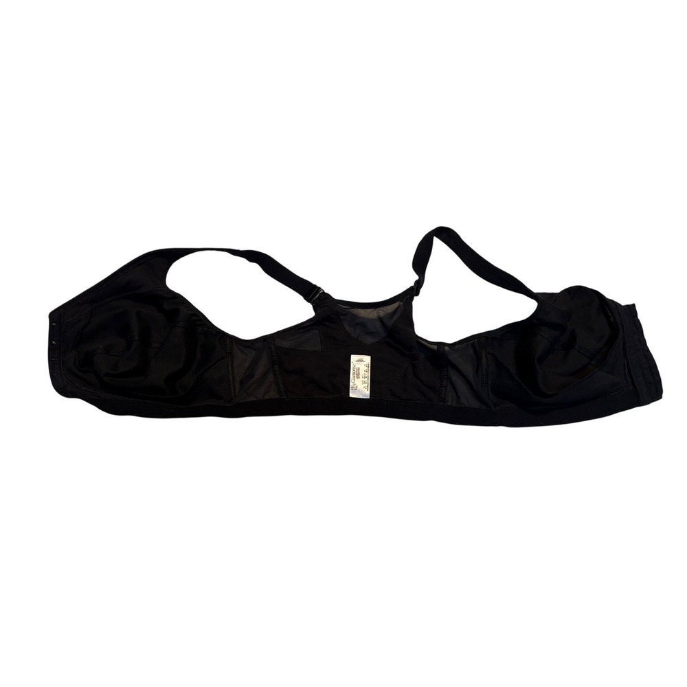 Glamorise Bra Front Close 38H Hook & Eye Women Black
